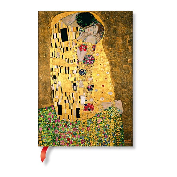 Nelinkovaný zápisník s tvrdou väzbou Paperblanks Klimt´s Portrait of Kiss, 13 x 18 cm