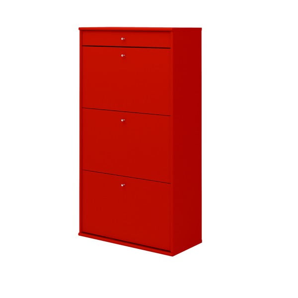 Červená skrinka na topánky Mistral Red