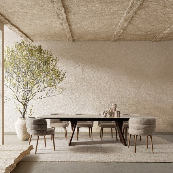 Sivá čalúnená jedálenská stolička Ilma – Bizzotto-image-1