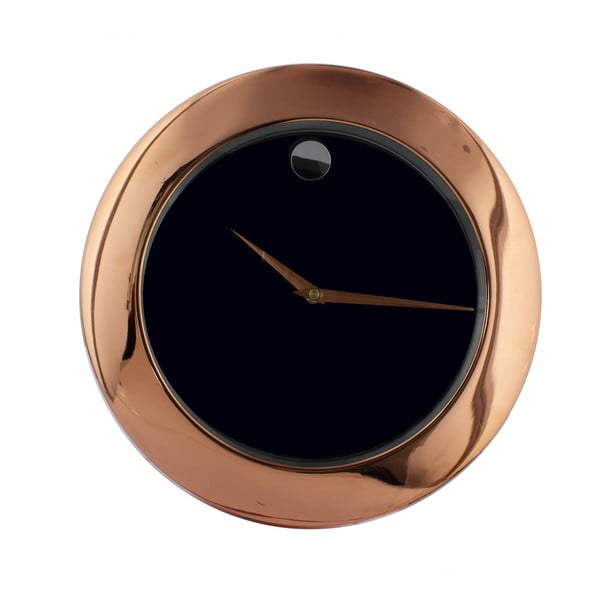 Zlato-medené nástenné hodiny Hometime Plain, 34 cm
