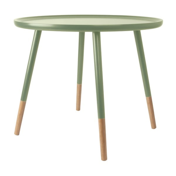 Zelený drevený príručný stolík Leitmotiv Graceful