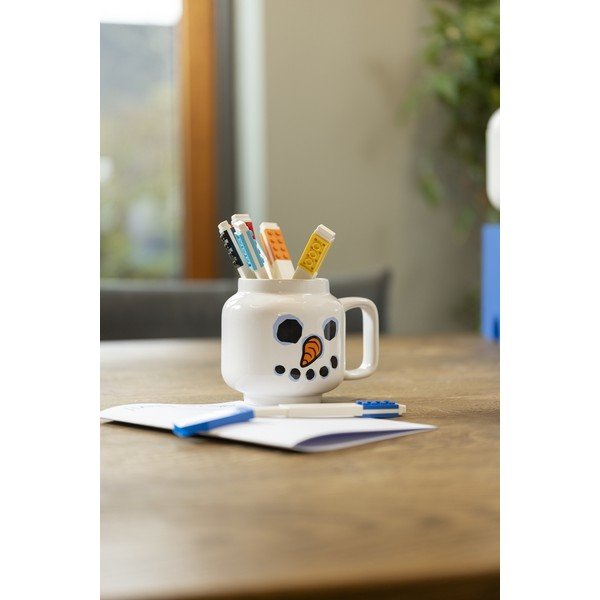 Biely keramický detský hrnček na latte 255 ml Snowman – LEGO®-image-2