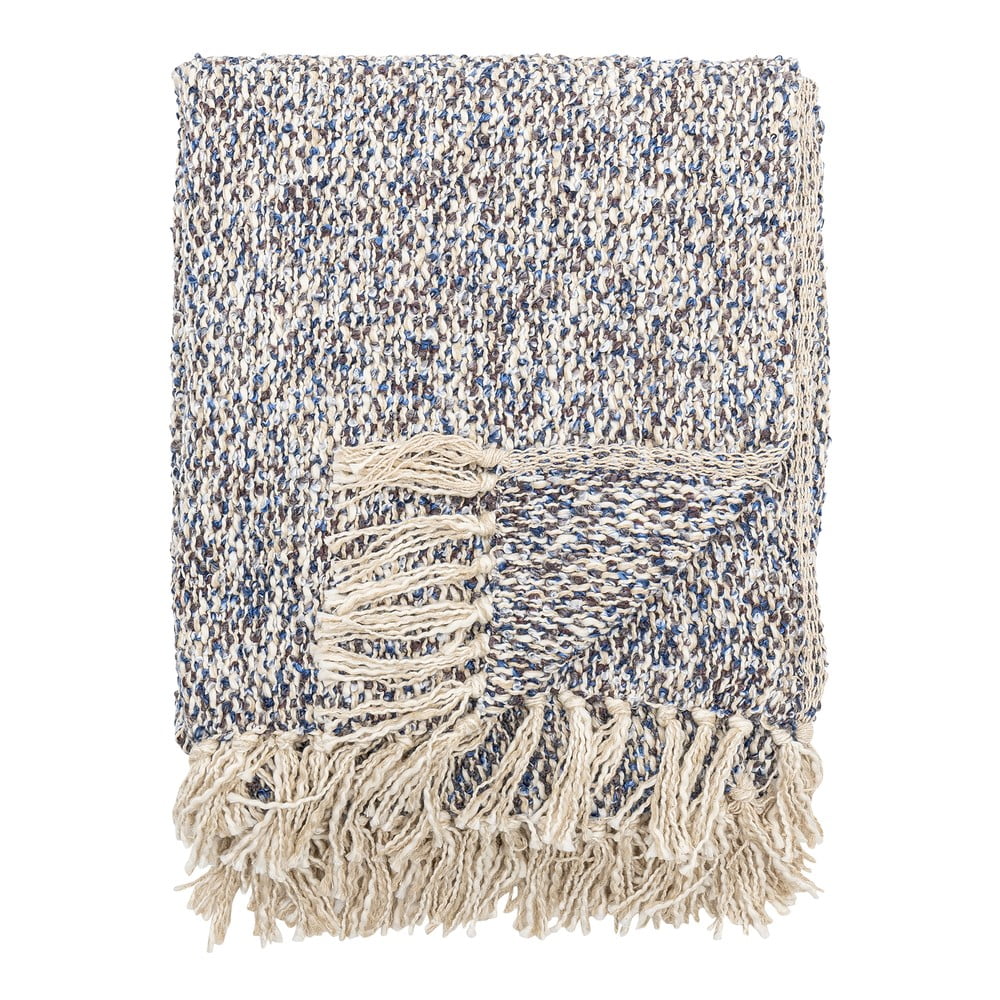 E-shop Sivomodrá deka s prímesou ľanu 130x160 cm Ocean – Bloomingville