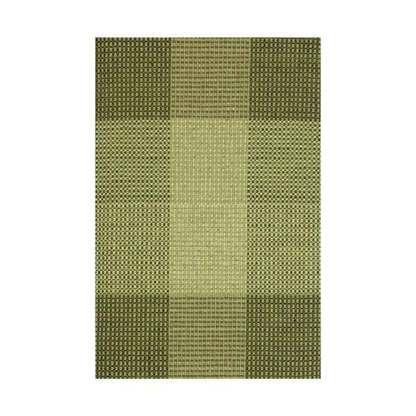 Zelený ručne tkaný vlnený koberec Linie Design Genova, 170 × 240 cm