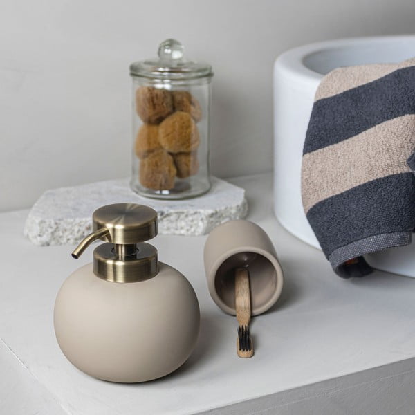 Krémovobiela keramická WC kefa Lotus - Mette Ditmer Denmark-image-3