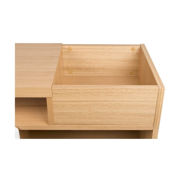 Komoda v dekore dubového dreva s bielymi detailmi TemaHome Nyla-image-1