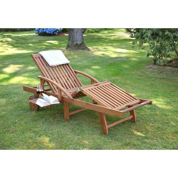 Hnedé drevené záhradné ležadlo Beverly Hills – Garden Pleasure-image-1