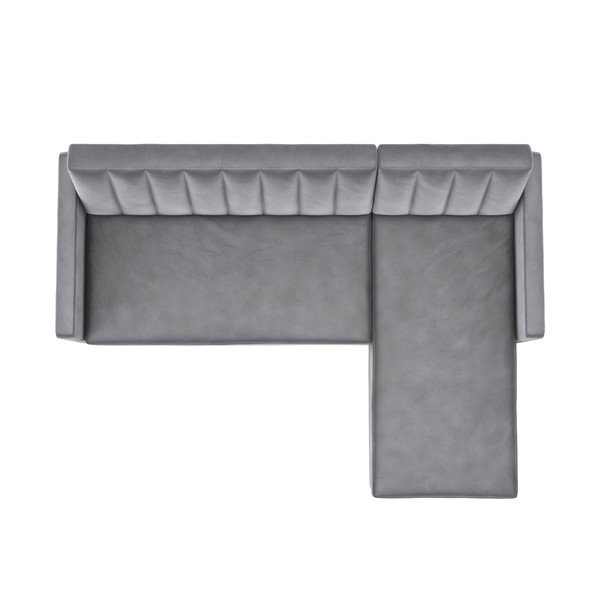 Svetlosivá zamatová rohová pohovka Celine – Støraa-image-2