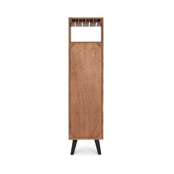 Vinotéka z masívu akácie v prírodnej farbe 45x180x40 cm Isar – Bizzotto-image-4