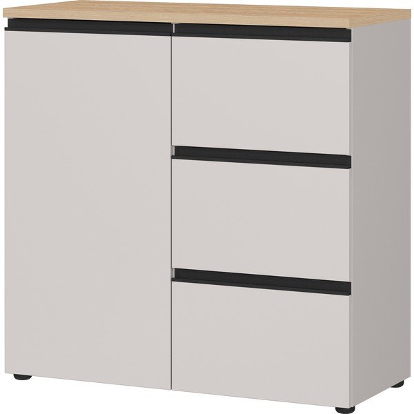 Sivobéžová/v svetlo prírodnej farbe komoda 90x91x41 cm Cormano – Germania