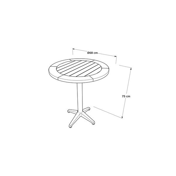 Hliníkový okrúhly záhradný jedálenský stôl ø 68 cm Spring – Ezeis-image-2