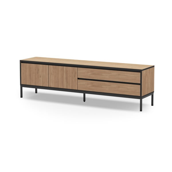 TV stolík v dekore duba v prírodnej farbe 180x55 cm Lorenza – Marckeric-image-1