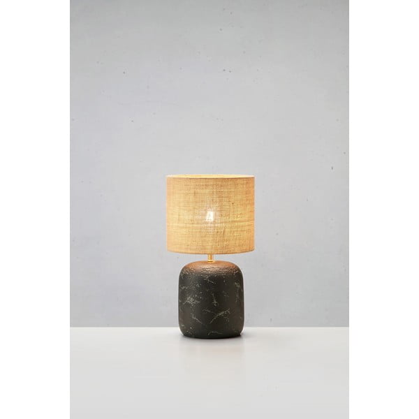 Stolová lampa s tienidlom z juty v čierno-prírodnej farbe (výška 32,5 cm) Montagna – Markslöjd-image-4