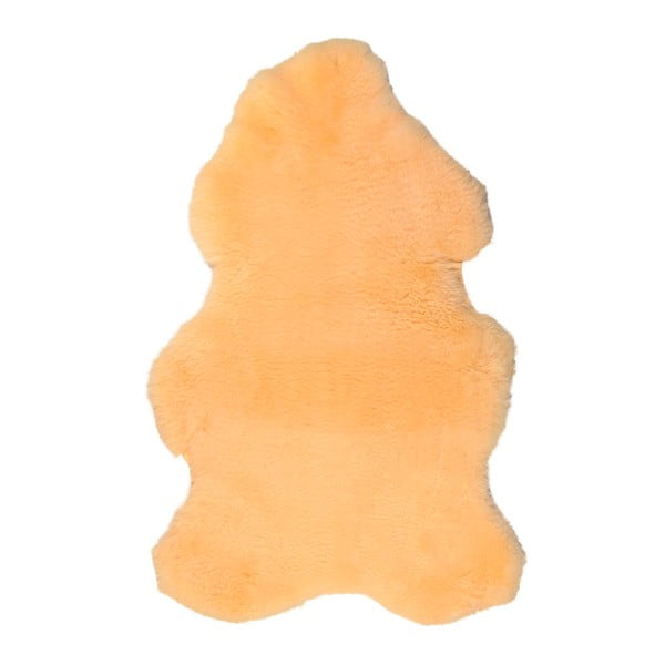 Žltá kožušina s krátkym vlasom Dotonna, 110 x 60 cm
