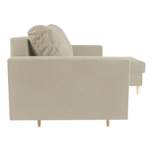 Béžová rohová rozkladacia pohovka s leňoškou na ľavej strane Mazzini Sofas Iris-image-2