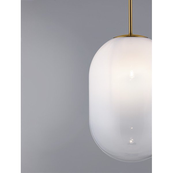 Biele/v zlatej farbe sklenené závesné svietidlo ø 24 cm Chrysi – Nova Luce-image-3