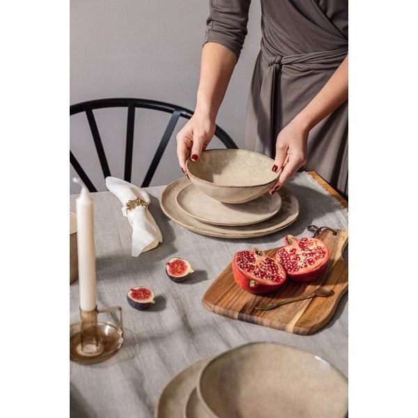 Béžová kameninová jedálenská súprava 16 ks Glosia - Bonami Selection-image-1