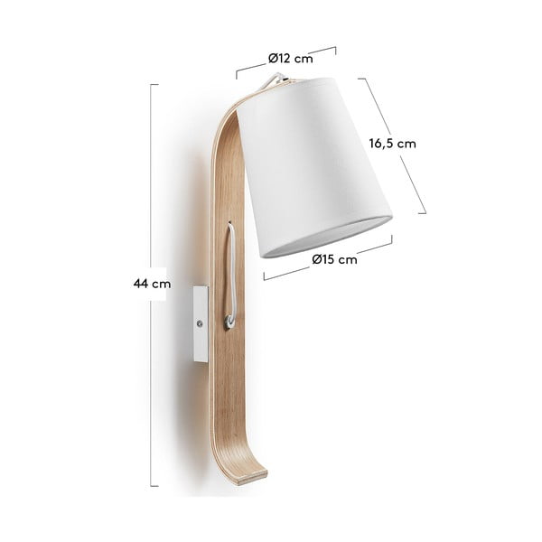 Biela nástenná lampa Kave Home Percy-image-2
