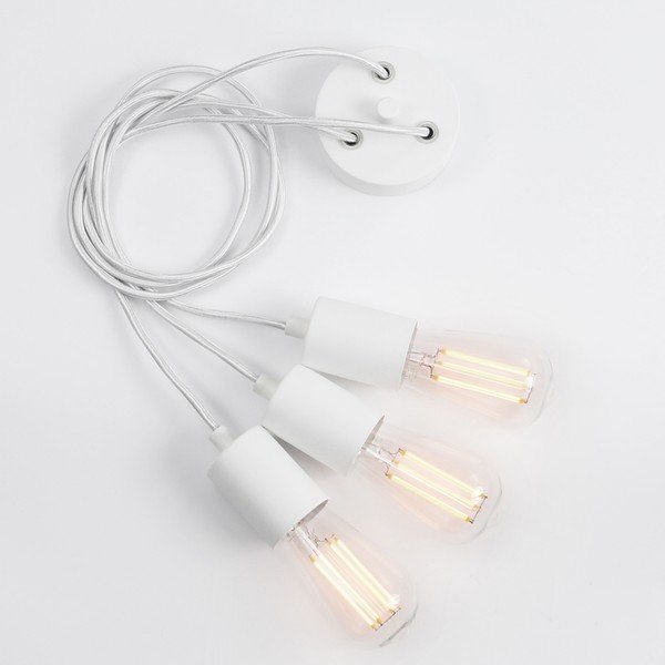 Biele trojramenné závesné svietidlo Sotto Luce Cero Basic-image-4