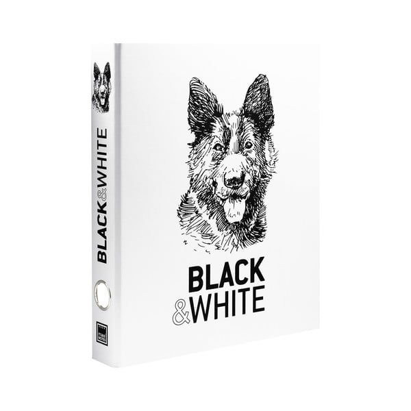 Zakladač na krúžky Makenotes Hound Black & White