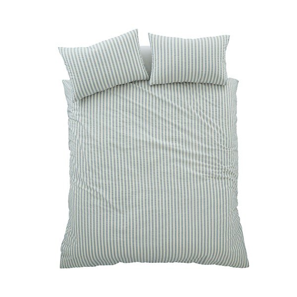 Modré obliečky na jednolôžko 135x200 cm Cotton Rich Woven Stripe – Pineapple Elephant