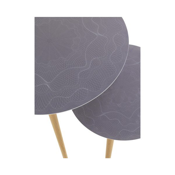 Sada 2 konferenčných stolíkov Geese Nordic Style Grisso, ⌀ 60 cm-image-1