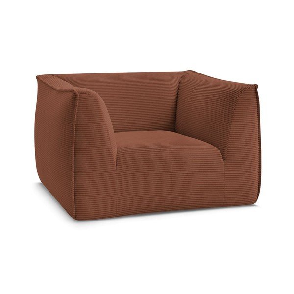 Oranžové menčestrové kreslo Giorgia – Bobochic Paris