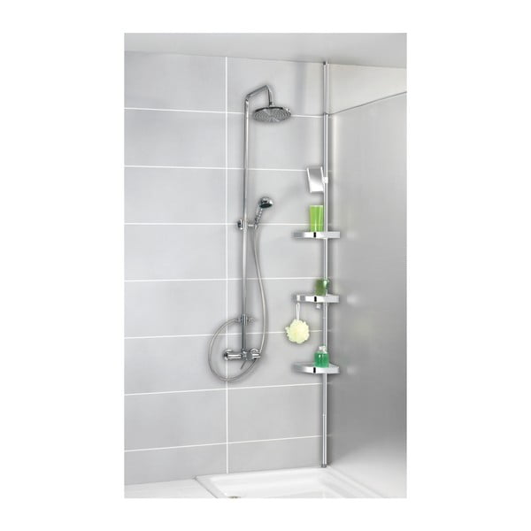 Svetlá teleskopická nástenná polička do kúpeľne Wenko Premium-image-1