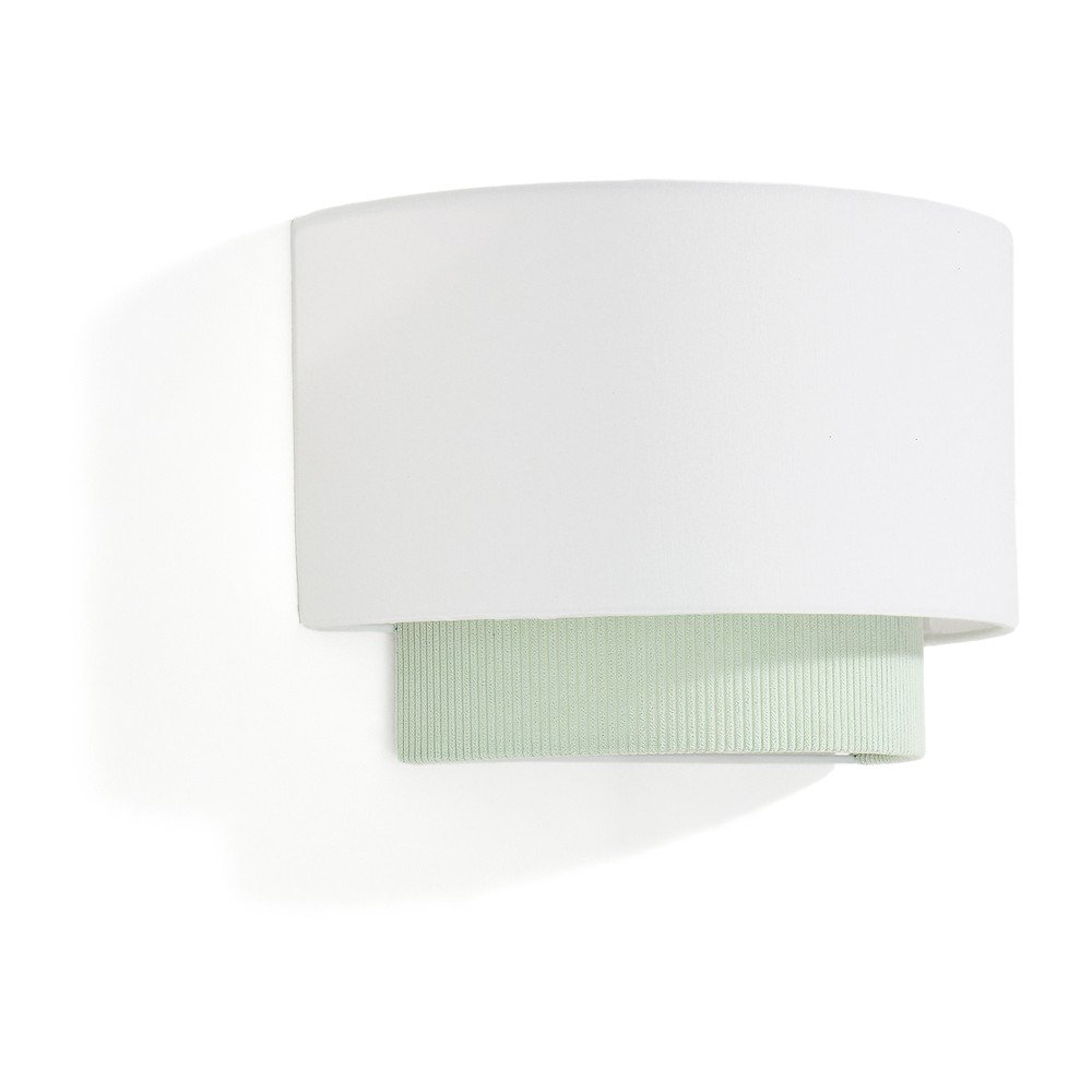 Biele/tyrkysové detské nástenné svietidlo s textilným tienidlom Bianella – Kave Home