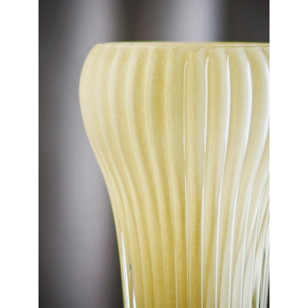 Svetložltá sklenená ručne vyrobená váza (výška  28 cm) Averie – Bloomingville-image-4