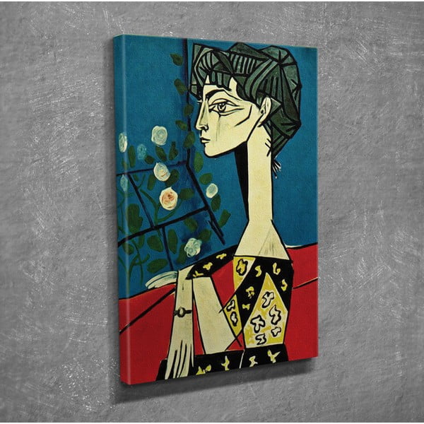 Nástenná reprodukcia na plátne Pablo Picasso Jacqueline with Flowers, 30 × 40 cm-image-2