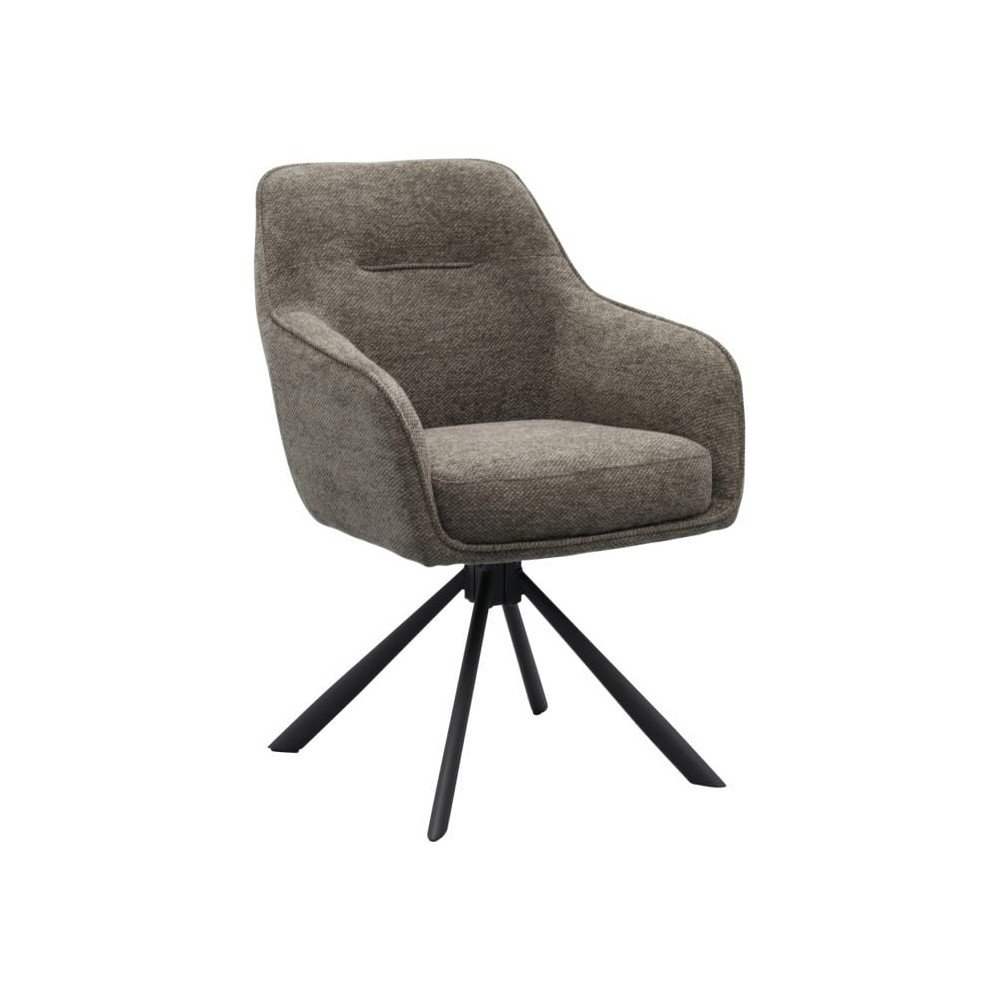 E-shop Tmavosivé čalúnené jedálenské kreslo s podrúčkami Avola – Unique Furniture