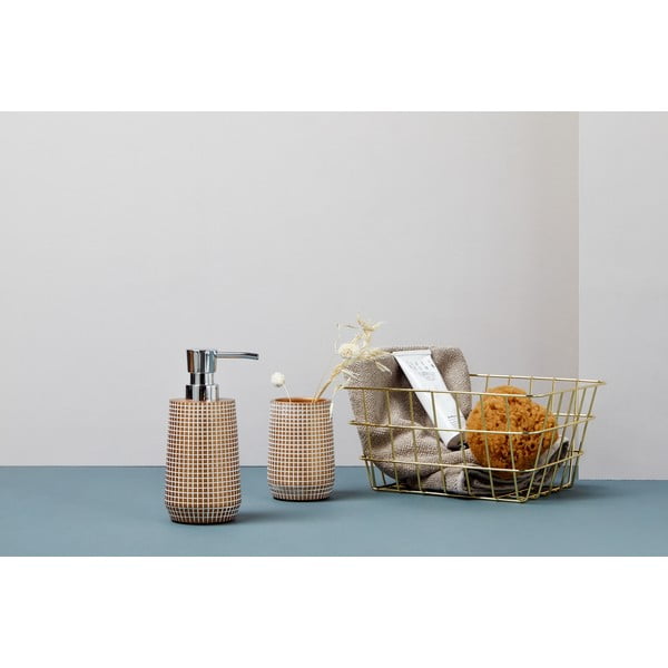 Kovový úložný košík v zlatej farbe Wenko Viana-image-1