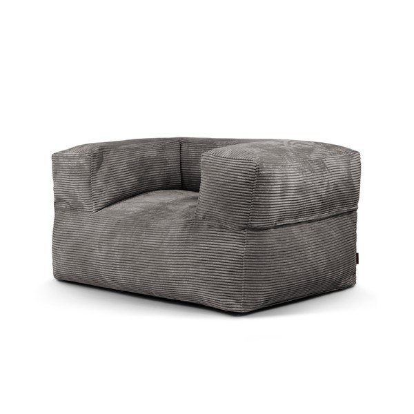 Tmavosivý menčestrový sedací vak MooG – SLOWDOWN