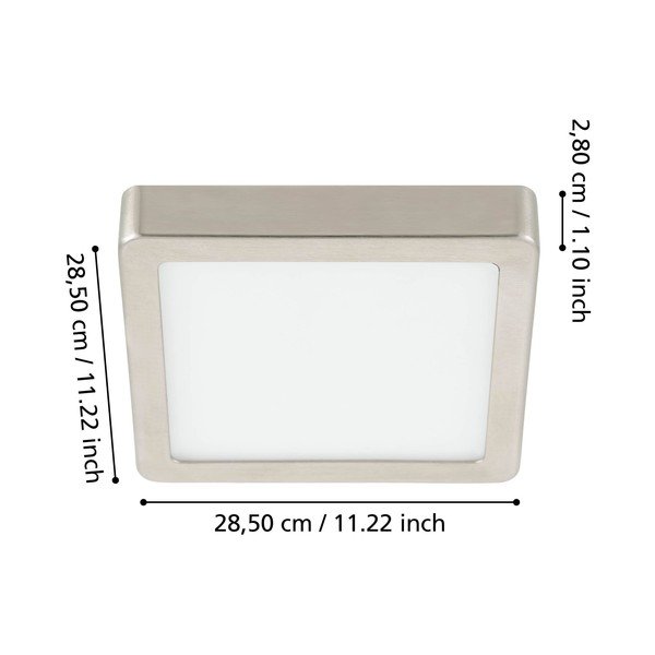 Sivé LED stropné svietidlo 28,5x28,5 cm FUEVA 5 – EGLO-image-1
