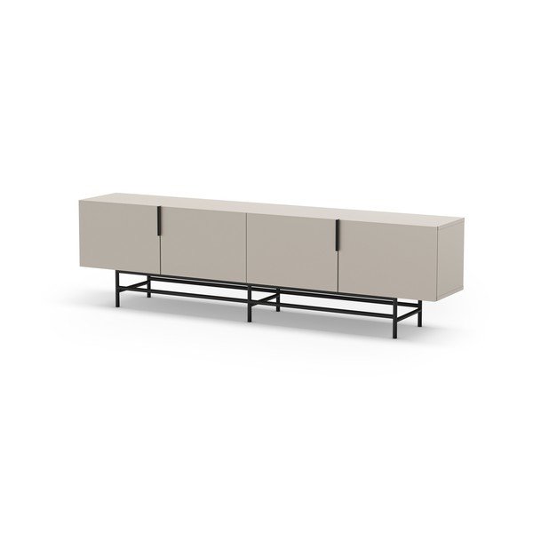 Krémový TV stolík 200x54,5 cm Eldia – Marckeric-image-3