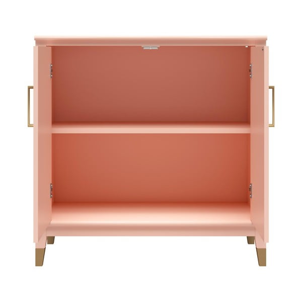 Ružová skrinka 86x85x41 cm Westerleigh – CosmoLiving by Cosmopolitan-image-3