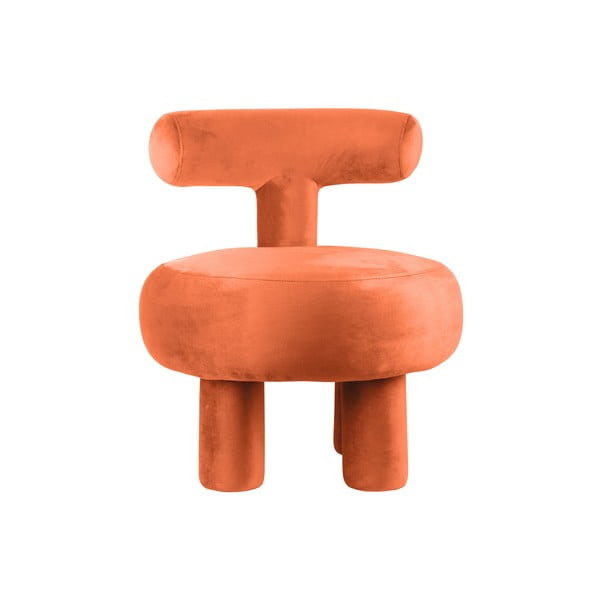 Oranžové zamatové kreslo Abrazo – Leitmotiv-image-2