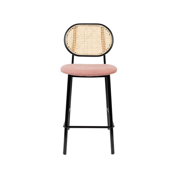 Čierna/svetloružová barová stolička 94 cm Spike - Zuiver-image-2