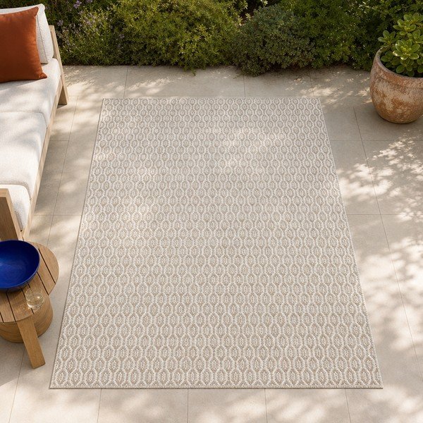 Sivý vonkajší koberec NORTHRUGS Coin, 80 x 200 cm-image-1