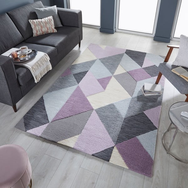 Sivo-fialový koberec Flair Rugs Icon, 120 x 170 cm-image-4
