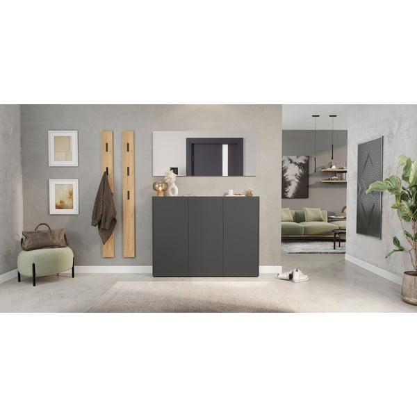 Antracitová skrinka v dekore duba 138x105x25 cm Libbiano – Germania-image-4