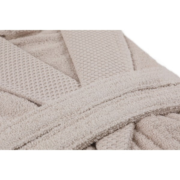 Béžový bavlnený župan veľkosť XL Cappa – Foutastic-image-1