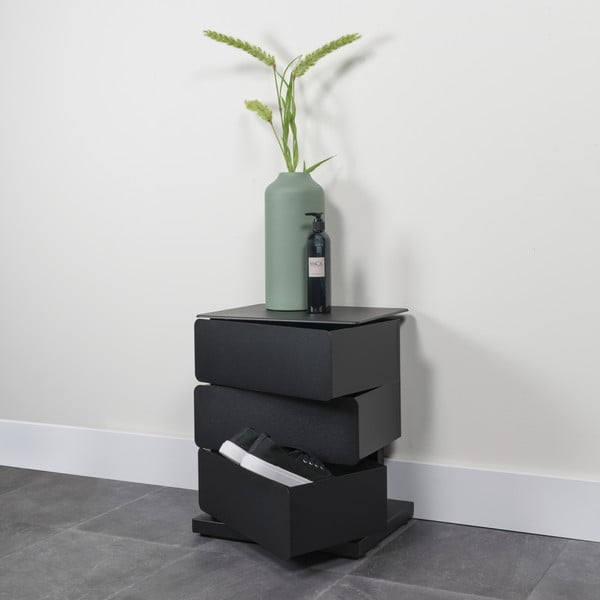Čierna kovová komoda 37x45x26 cm Joey – Spinder Design-image-4