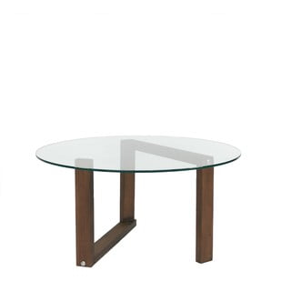Hnedý okrúhly konferenčný stolík ø 80 cm Yuvarlak - Neostill