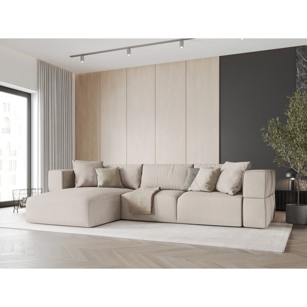 Béžová rohová pohovka, ľavý roh Esther - Milo Casa-image-1