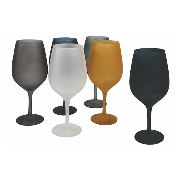 Súprava 6 farebných pohárov na víno VDE Tivoli 1996 Cala Dorada-image-1