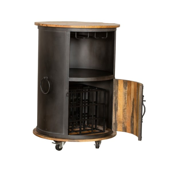 Čierna kovová vinotéka na 9 fliaš, 60x85 cm Luni – Interia Home & Living-image-3