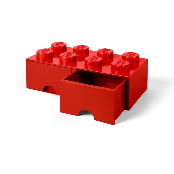 Červený úložný box s dvoma zásuvkami LEGO®-image-2