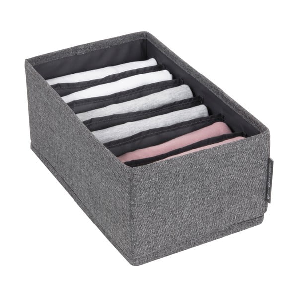 Sivý organizér do zásuvky s priehradkami Bigso Box of Sweden Drawer, 16,5 x 11 cm-image-2
